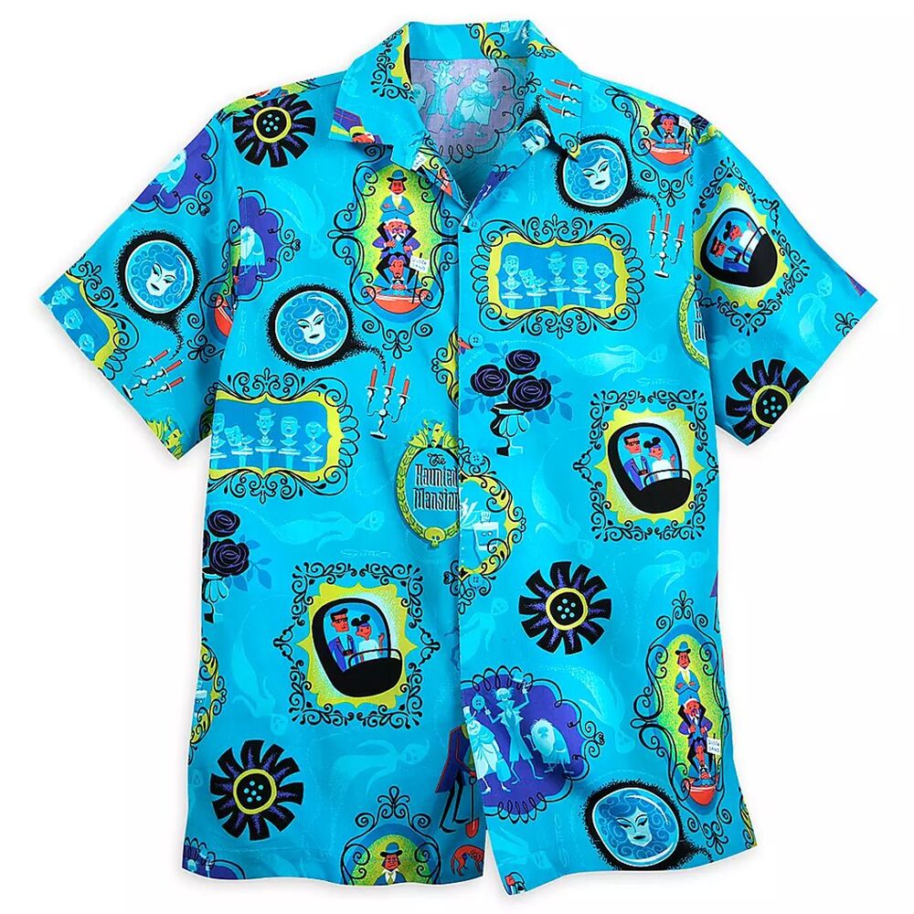 Disney Disneyland Haunted Mansion 50th Anniversary Shag 31 Ghosts Camp Shirt 3XL